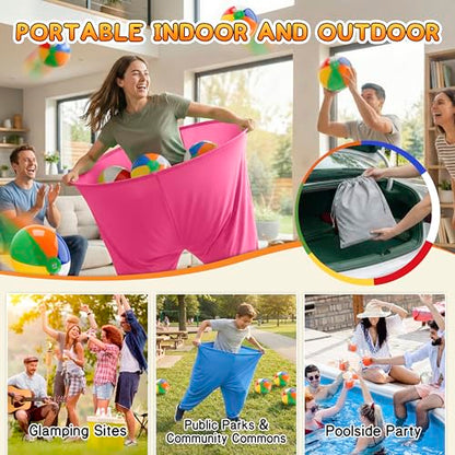 Granny Pants Yard Game for Adults and Kids, Big Pants Ball Catch Game with 2 Giant Pants, Balls, Pumps & Storage Bag, Outdoor Tossing Games for Birthday Party, Backyard Party, Family Reunion - size: Large for Adults-4PCS