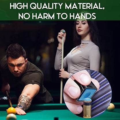 Meooeck 2 Pcs 2 in 1 Pool Cue Chalk Holder for Billiards, Portable Pool Snooker Chalk Holder, Non-Slip Billiard Cue Tip Pricker, Table Accessory