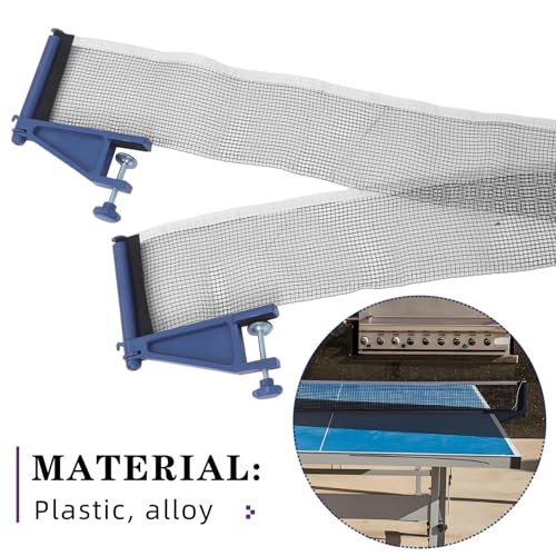 Cabilock Thickened Table Tennis Net and Post Set Heavy Duty Retractable Mesh with Plastic Frame Stable and Wobble Indoor Outdoor Paddle Tables Family Fun and Competitive Training