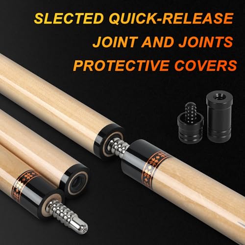 AKLOT Pool Cues,58" Pool Cue Stick Canadian Maple Wood Billiard Cues Sticks for Professional Billiard Players 18 19 20 21 oz - color: 20oz + Case