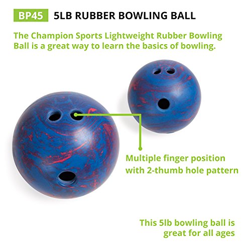 Champion Sports Rubber Bowling Ball - size: 5 Pound