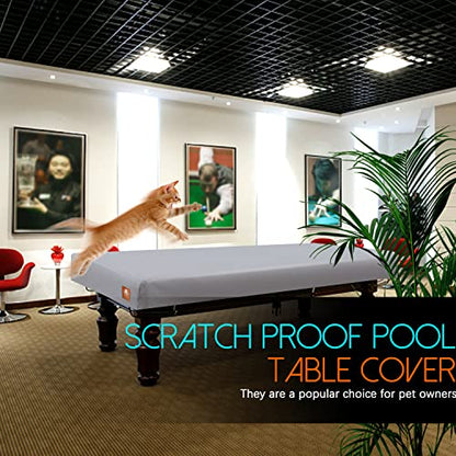Pool Table Cover 7ft,Heavy Duty 600D Canvas with Vinyl,with Fixed Buckle | 7 Foot Billiard Table Covers,Tear-Resistant Scratch-proof,Waterproof Dust proof, Pooltable Cover-92Lx52Wx8H Inch