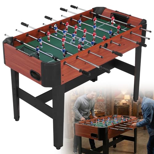 47 Inch Competition Sized Foosball Table with Score Keeper Classic Indoor Soccer Game with Counterbalanced & Uniformed Men for Adults & Families