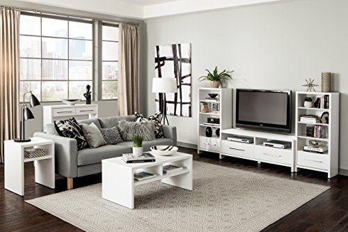 ClosetMaid 43.8 in. W Home Office Desk for Computer Laptop, Writing, Study with Modern, Simple Style, White Finish, 44" W x 22" D - color: White, style: Rectangle Desk