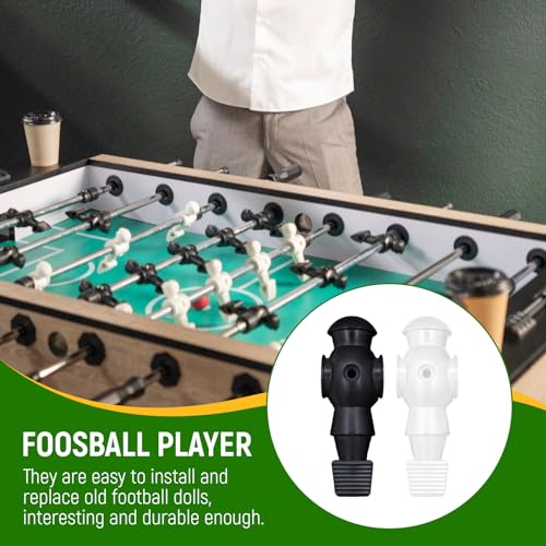 26X Dynamo Foosball Men Replacement Players Set for Standard 5/8 Inch Rods - 13 Black and 13 White