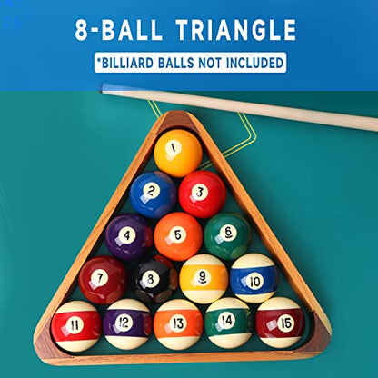 GSE Games & Sports Expert Solid Wood Billiard 8-Ball Triangle / 9-Ball Diamond Pool Ball Racks for 2-1/4" Pool Balls, Pool Table Accessories - color: 2-Tone Oak, style: 8-Ball Triangle Rack