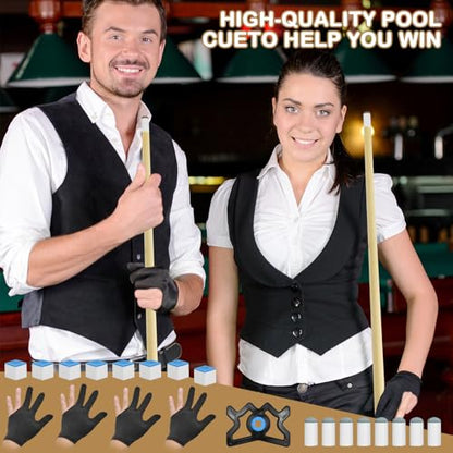 Billairds cue Stick Pool Sticks 2-Piece 57 Inch Wooden Billiard Cue Hard Wood Pool Cues 20 oz Economic Cues Good for House and Bar Use American Pool Game