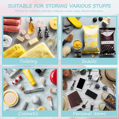 BuyCard 2 Pcs Pool Bag Cosmetic Makeup Bag with Chenille Letter Patch, Clear Pouch PVC Organizer Purse, Waterproof Travel Beach Bag, Portable Toiletry Storage Bag - color: POOL-White