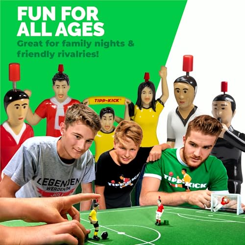 TIPP-KICK Soccer Board Game – Family Tabletop Game with Metal Players & Goalkeepers | Great Gift for Players, Kids & Adults | Soccer Toys for Boys 8-12