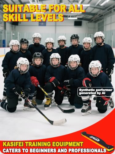 kasifei Professional Steel Hockey Training Passer, 24" Double-Sided Puck Rebounder, Shooting and Passing Practice Aid