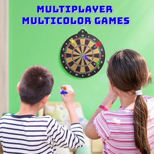 Magnetic Dart Board for Kids Indoor Outdoor Kids Games and Party Games, Christmas Birthday Gifts Toys for Boys Age 3-12 - style: Black