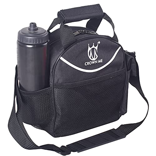 CROWN ME Disc Golf Set with 6 Discs and Mini Disc and Starter Disc Golf Bag - color: Black