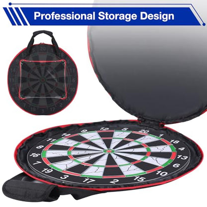 Storage Bag for Dart Boards Set, Dartboard Cover Waterproof Protective Carrying Case for Dartboard, Dart Tips, Shafts, and Other Accessories, Case Only
