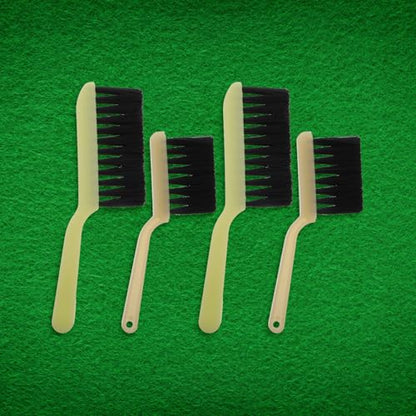 Holibanna 4pcs Pool Table Brush Set for Efficient Cleaning of Billiard Cloth and Pool Table Rails with Portable Plastic Handle Suitable for Cleaning and Accessories