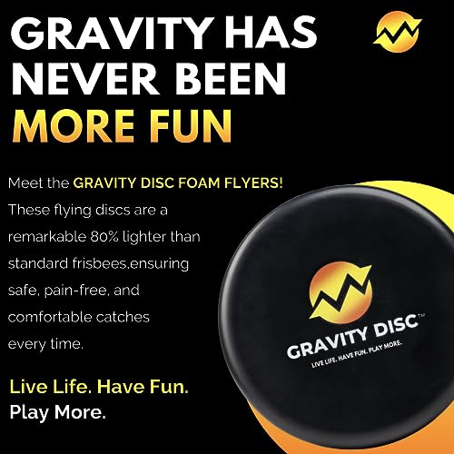 Gravity Disc Foam Fliers – Perfect Alternative for Hard Plastic Frisbees – Amazing Frisbees for Kids and Outdoor Activities - Soft Frisbee Aids in Avoiding Injury Contact