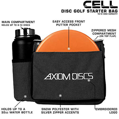 Axiom Discs Cell Disc Golf Starter Bag (Choose Your Favorite Color) - color: Black