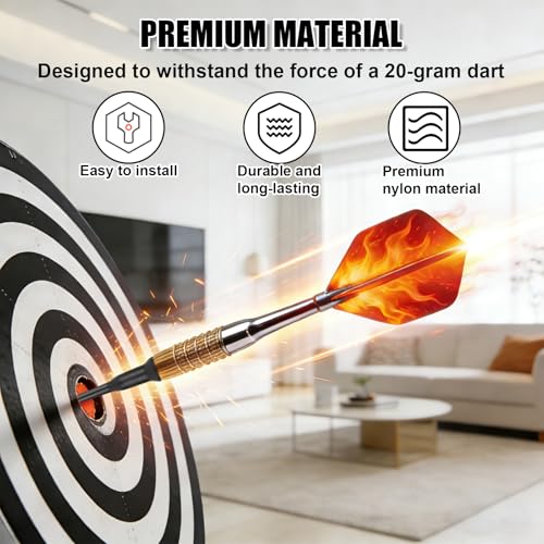 Penitue 300pcs 2BA Thread Soft Tip Dart Points, Plastic Dart Tips Replacement for Professional & Beginner Players