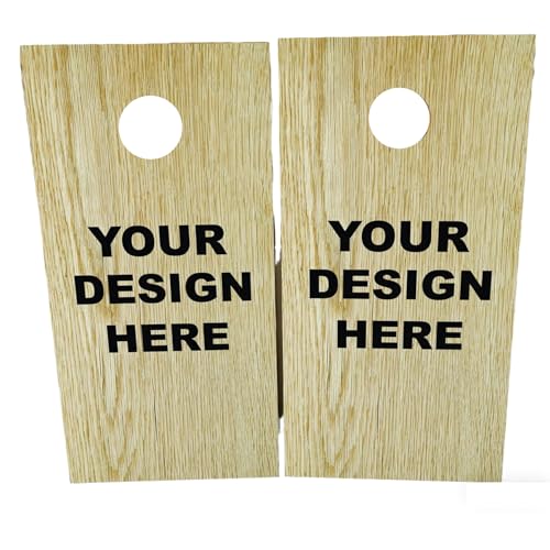 Custom Cornhole Boards Set with 8 Bags - Personalized Business Logo, Wedding & Family Name Design - Premium Wood Regulation Size Outdoor Toss Game for Tailgating, Backyard Parties & Events - size: 3x2 Feet