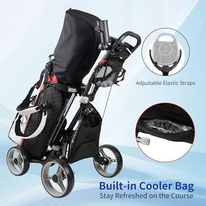 Caddytek Golf Explorer V8 Superlite Deluxe Push Cart - color: Silver