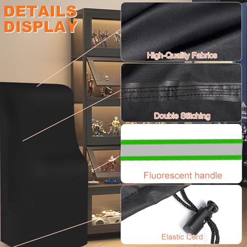 Arcade Table Cover, 600D Heavy-duty Waterproof Dust-Proof Covers for Indoors/Outdoors Arcade Game Machine Table ,All Weather Protective,31*22*66in,Black