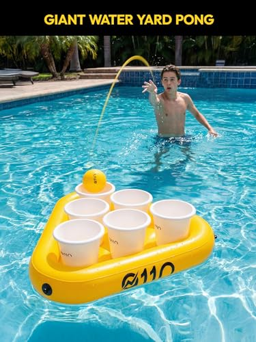 A11N Sports Bucket Toss Game Set – Outdoor Yard Pong Style Game with 12 Buckets & 6 Balls, Fun Lawn Game for Beach, Camping, Tailgating, Backyard, Family & Adult Parties