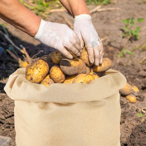 UNIFAMILY 6 Pack Potato Sack Race Bags, Sack Race Bags for Outdoor Sports Games, Outdoor Lawn Games for Adults and Kids, Carnival Easter Party Birthday
