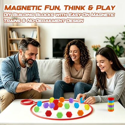TiTiC Magnet Game Chess Set with String & Colorful Silicone Stones, Figet Sensory Stones Magnetic Chess Game for Family Games Night & Travel & Camping, Puzzle Strategy Games