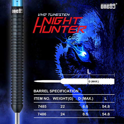 ONE80 90% Tungsten Steel Tip Darts Sets Chameleon, Night Hunter Professional Darts Set - style: Defense 22g