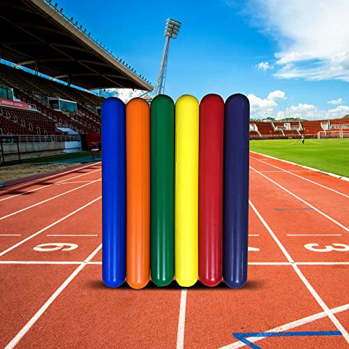 Safety Foam Relay Baton Set of 6 for Track and Field, Gym Class Running Race Games
