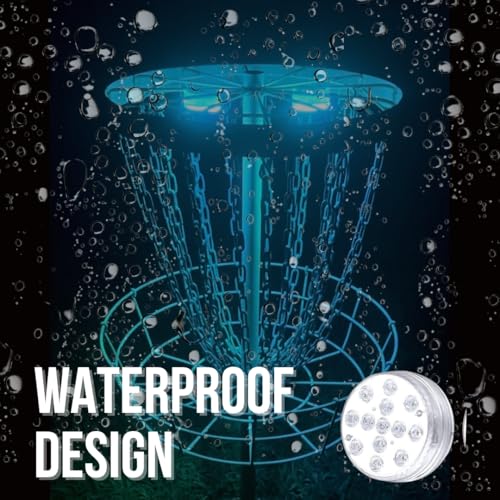 Birdi Disc Golf Beacon -2Pack - Magnetic LED Disc Golf Basket Lights-Remote Controlled-Waterproof-Multi Colored-Glow Disc Golf-Night Disc Golf
