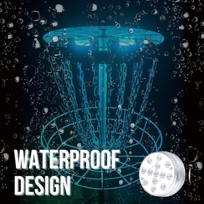 Birdi Disc Golf Beacon -2Pack - Magnetic LED Disc Golf Basket Lights-Remote Controlled-Waterproof-Multi Colored-Glow Disc Golf-Night Disc Golf