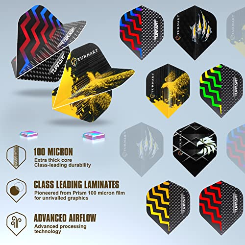 Turnart Darts Metal Tip Set - Steel Tip Darts Darts Set Professional Metal Darts 12 pcs 22/24 Grams Pro Dart Set with Stylish Case Aluminum Shafts Extra 9 Flights - color: Purple