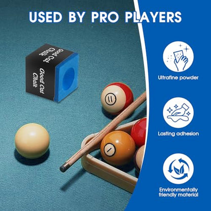 Pool Cue Chalk – Professional Billiard Chalk Set, Bulk Packs Available (12PCS / 24PCS / 144PCS), Long-Lasting Grip, Anti-Miscue, Low Deflection Cue Tip Chalk - size: 1Pack Set Of 144PCS