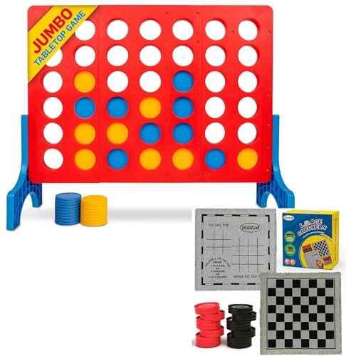 Bolaball 4 in a Row & Large Checkers 13 inch Games Combo