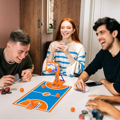 VioraWhite 16 Pack Basketball Game Toys Tabletop Basketball Shooting Game Mini Desktop Gift Desk Games for Adults Office Relax Reduce Stress Basketballs Prize Party Favors Birthday Gift (Blue) - color: Blue