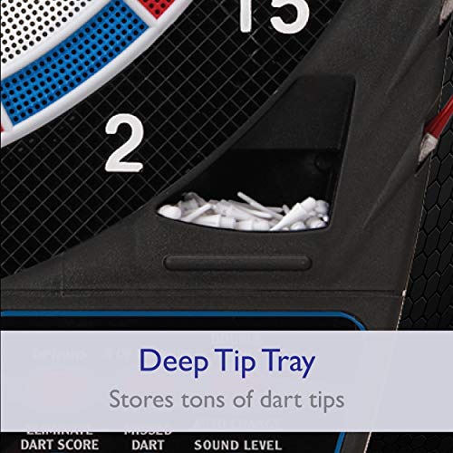 Viper 787 Electronic Dartboard, Ultra Thin Spider for Increased Scoring Area, Free Floating Segments, Locking Segment Holes for Fewer Bounceouts, Automatic Scoring
