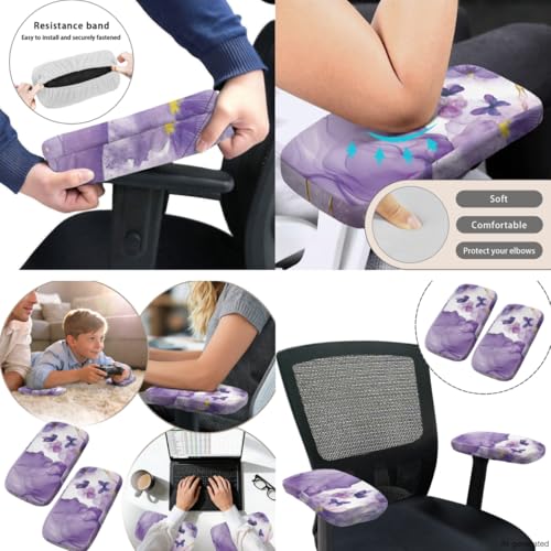 Leopard Print Desk Chair Cover Stretchable 4-Pc Set Office Chair Arm Cushion Washable Office Chair Seat Cover for Gaming and Computer Setup - color: Dog Paw