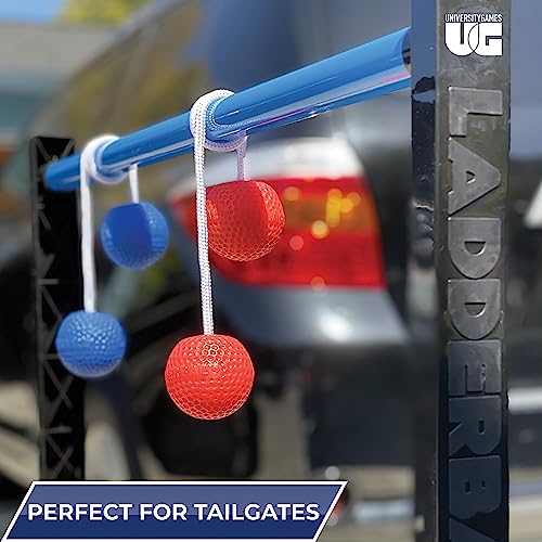 University Games, Double Ladder Ball Indoor Outdoor Ladderball Game Set, 6 Soft Rubber Bolas Balls, Zippered Travel Case, Premium Quality and Durability for 2 or More Players Ages 8 and Up
