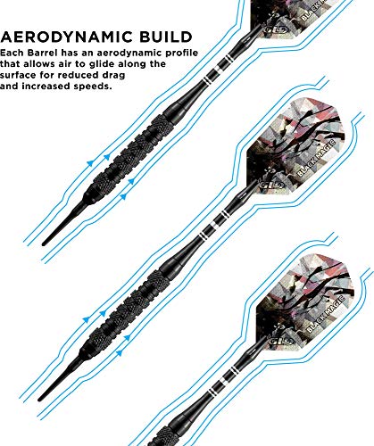 Viper Black Magic Soft Tip Darts, 18 Grams - style: Medium Knurling