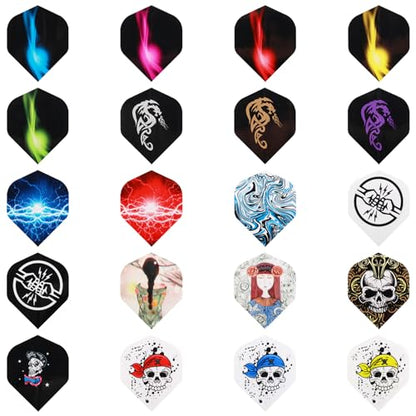 100PCS Dart Flights 20 Sets Dart Standard Flights Replacement Feather Tail Wing Dart Accessories