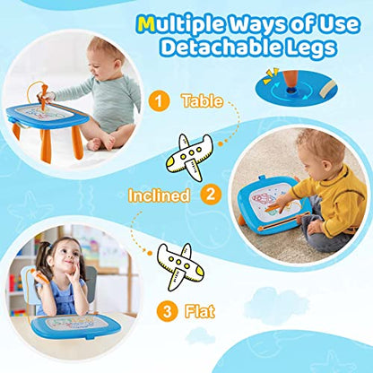 Kikidex Magnetic Drawing Board, Toddler Girl Toys for 1-3 Year Old, Doodle Board Pad Learning and Educational Toys for 1 2 3 Year Old Baby Kids Birthday Gift (Light Blue) - color: Light Blue