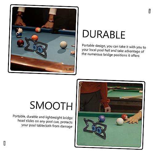 Toddmomy Billiards Rack Snooker Bridge Head Cue Holder Easy to Install Remove Fit for Nine Ball Pool Table