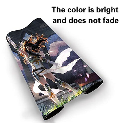 Board Game MTG Playmat Games Size 60X35 cm CCG Compatible for MTG CCG RPG Trading Card Game (Angelic Destiny) - color: Angelic Destiny