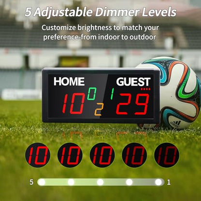 Battery Powered Scoreboard with Tripod,Digita Scoreboard with Remote