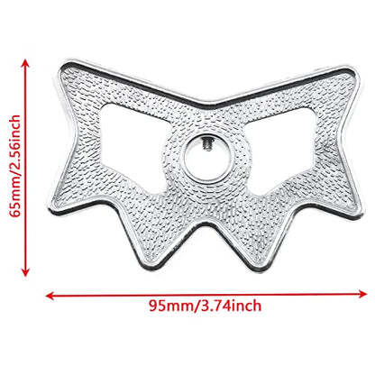 RLECS Billiard Bridge Head Silver Aluminium Alloy Slip-On Moosehead Bridge Head for Billiard Pool Cue Stick