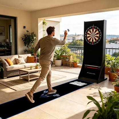 Dart Mat,Floor Protection Portable with Throw Line,Protective Dart Rug Mat - for Recreation Center Sports Club Basement Entertainment Area Garage Dormitory - size: B