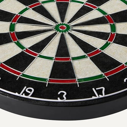 Amazon Basics Dartboard for Adults, Regulation Size, with Steel Tip Darts