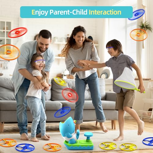 WATUDOU 24 PCS Flying Disc Launcher Outdoor Indoor Game Toys Gifts for 3 4 5 6 Year Old Kids, Outdoor Outside Game Toys for Kids Boys Ages 3-5 4-8, Ideal 3 4 5 6 Year Old Boys Birthday Gifts - style: 29 PCS
