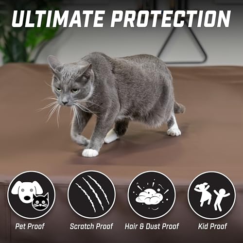 GoSports 6, 7, 8 & 9 ft Premium Leatherette Pool Table Cover - Waterproof & Tearproof - Heavy Duty Indoor & Outdoor Billiard Table Cover - color: Brown, style: 9 ft (112" L x 62" W x 8" H)