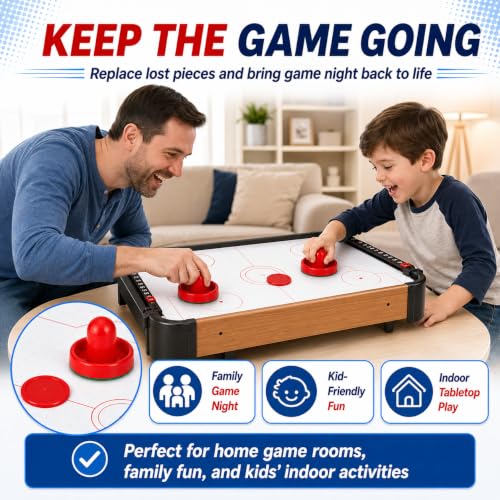 Air Hockey Pucks and Paddles,Air Hockey Strikers Pushers Air Hockey Table Replacement Accessories - color: Red